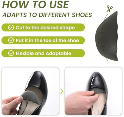 Shoe shape defender inserts for travel and storage protection