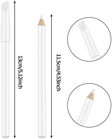 Demonstration of the white pencil whitening the underside of a fingernail tip.
