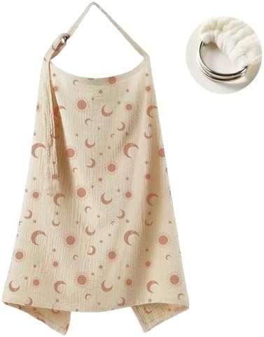 Side view showing adjustable rigid hoop on breastfeeding cover