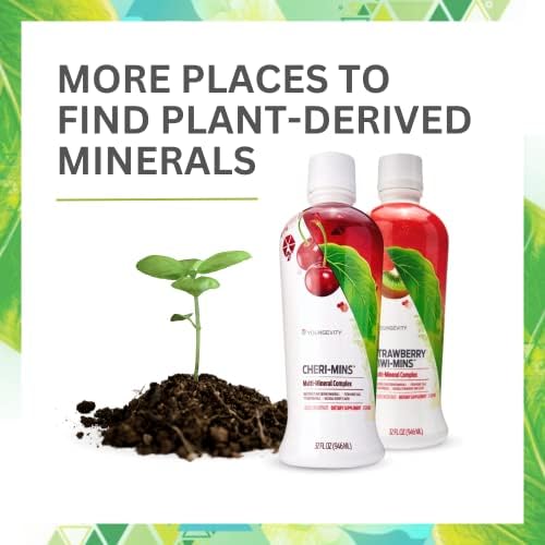 Authentic Youngevity humic shale liquid mineral complex bottle angled view