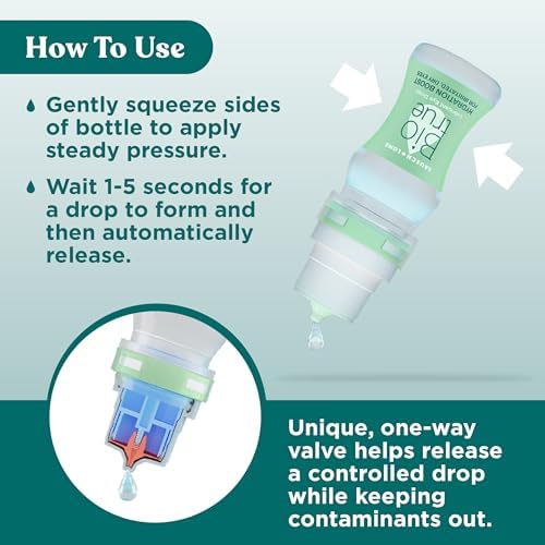 Sterile multi dose bottle of Biotrue preservative free lubricant eye drops.