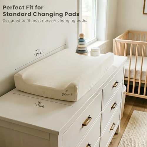 Konssy 3 pack breathable baby nursery diaper changing sheets package display