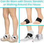 Vive compression strap being worn with sneakers for daily walking support.