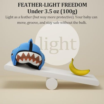 Close up of shock absorbing foam material on baby helmet
