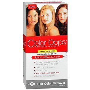 Color Oops Extra Strength Hair Color Remover bottle and box front view
