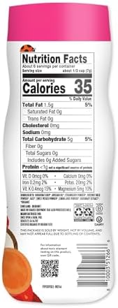 Once Upon A Farm organic sorghum baby puffs nutritional information panel