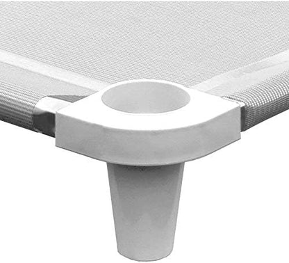 Acrimet portable child bed showing stainless steel tubes