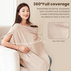 Konssy multi-use feeding shawl styled as a chic scarf