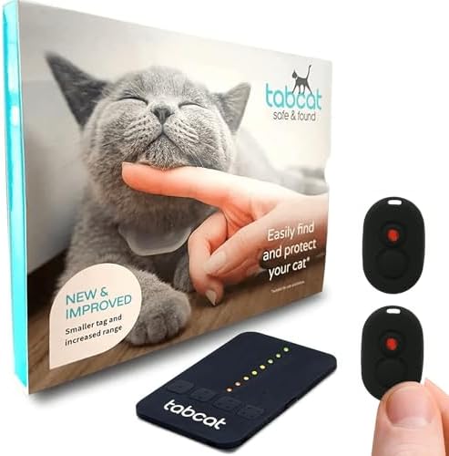 Two lightweight Tabcat homing tags with silicone cases