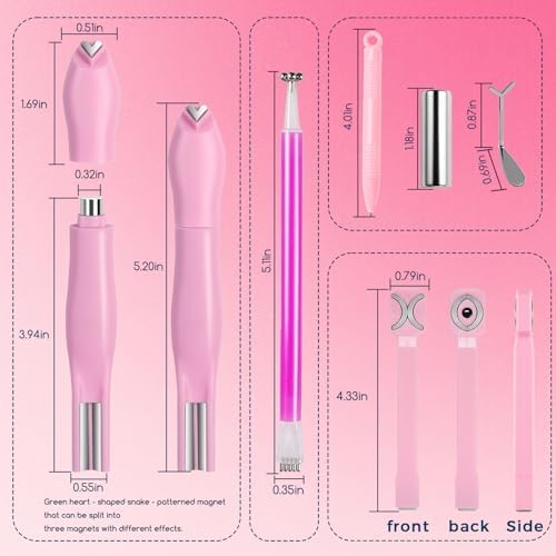 Close up of Premium Cosmetic heart shape nail magnet