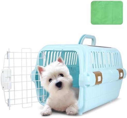 TripleHare plastic dog and cat kennel top loading transparent door