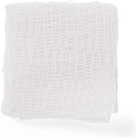 Medline USP Type VII sterile cotton wound packing squares close up