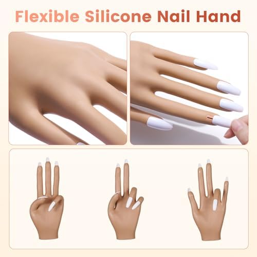 Adjustable mannequin hand for salon and home practice