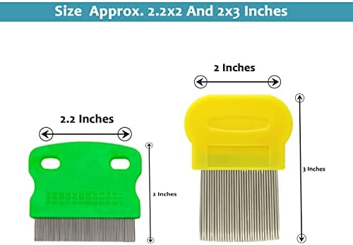 55 TRENDS Hair Nit Comb, 5 Pieces, Stainless Steel Teeth, Remove Head Nits, For Pets Kids And Adults - Image 6