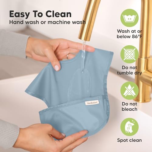 KeaBabies baby bibs with large food catcher pocket displayed