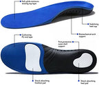 Deep heel cup design of Crinova insoles for over-pronation correction.
