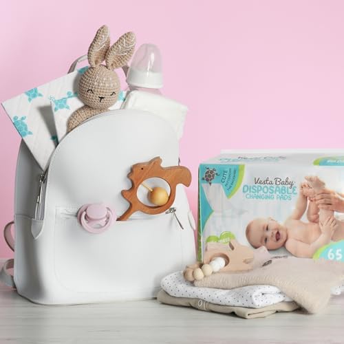 Vesta Baby Disposable Changing Pads packed in diaper bag