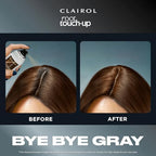 Close up of Clairol Root Touch-Up label and dark brown shade indicator