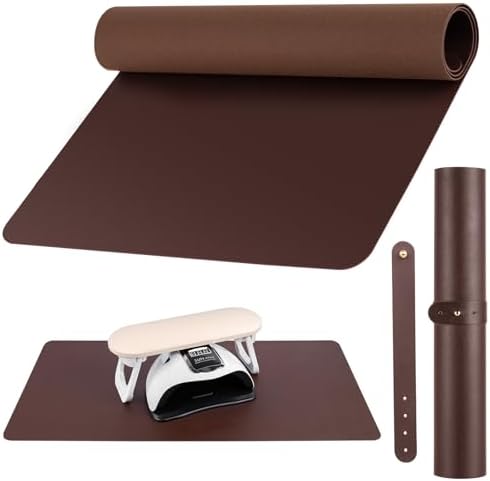 Beloving nail art table mat dark brown front view