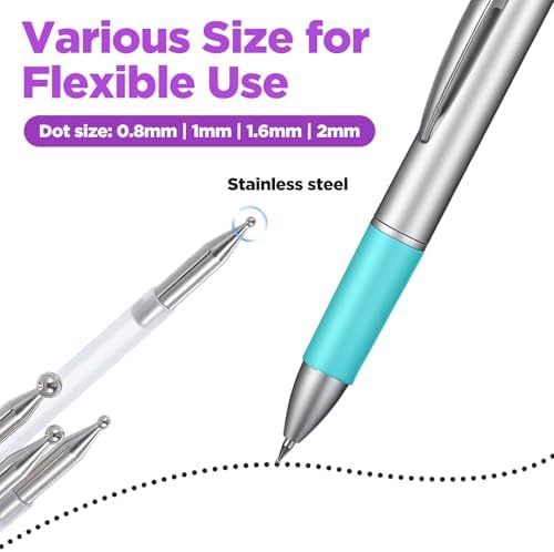 Two Yilia nail dotting pens showing ballpoint design