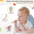 Infant feeding spoons in pastel colors for baby led weaning