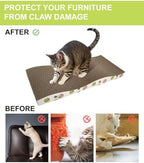 Floor view of the TIMHAKA cat scratch pad illustrating how it effectively protects home furniture from indoor claw damage.