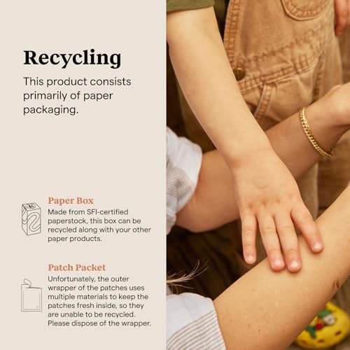 Kinfield premium imported hydrocolloid patches showcasing clean plant derived ingredients for effective family insect bite care.