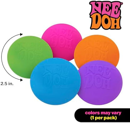 Schylling NeeDoh fidget ball stretching under tension to show elasticity