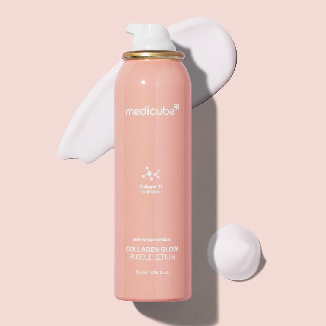 Medicube collagen glow bubble serum pump dispenser close up