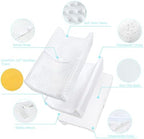 Yening baby changing pad textured white minky fabric close up