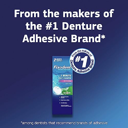 Three pack denture cleanser tablets 270 count value supply