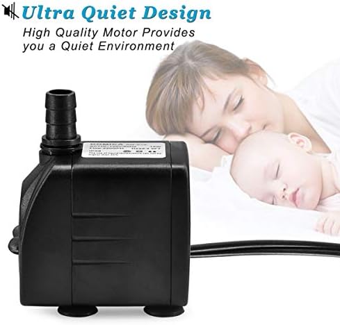 DOMICA fifteen watt water feature pump with included interchangeable outlet nozzles