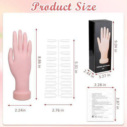 Nail art application on Zhaoyao practice hand model