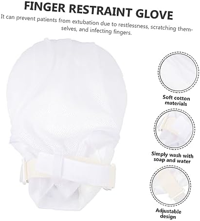 Adjustable Velcro wrist strap on medical hand restraints.