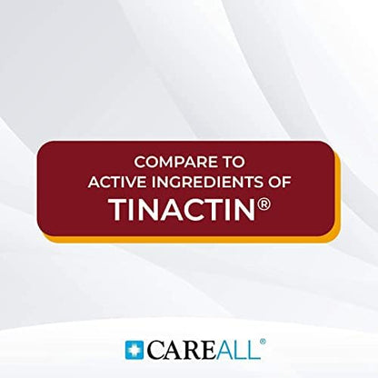 Four tubes of CareAll 1 percent tolnaftate cream for jock itch relief.