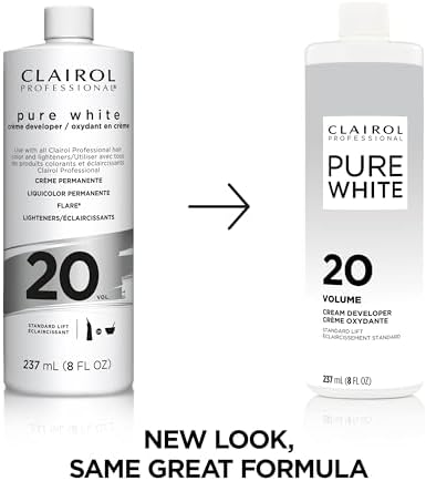 Clairol Professional 20 Volume Developer bottle branding