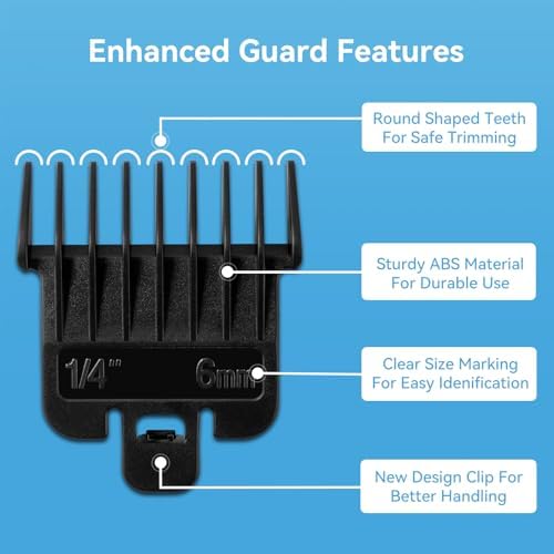 Perfitech black hair cutting guides side profile illustrating premium ABS material thickness