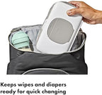 OXO Tot travel wipes dispenser open with one-handed button