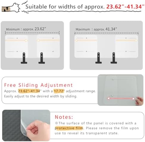 Adjustable width mechanism of the white pet gate panel showing sliding functionality.