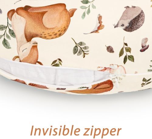 Stretchy fabric texture of Jundetye nursing pillow slipcover