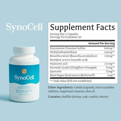Glucosamine Chondroitin Complex Back, Neck, and Joint Support Supplement with Boswellia, Quercetin, & MSM - Renew Your Joints from The Inside Out - Move with Freedom and Ease - Image 7