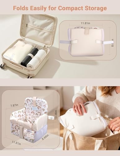 Sprouterie baby insert being used as a swing cushion