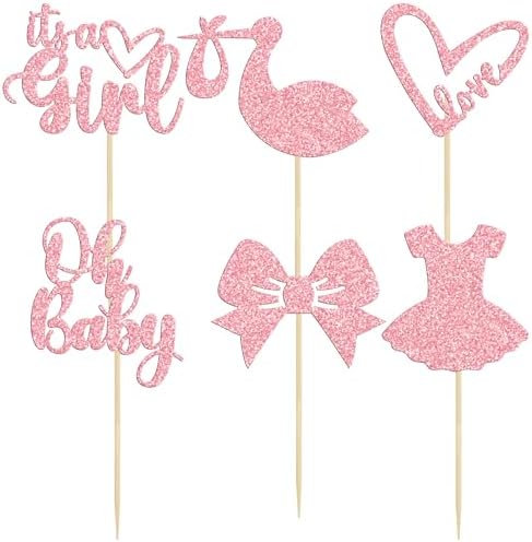 It is a Girl cupcake decorations with heart and dress design