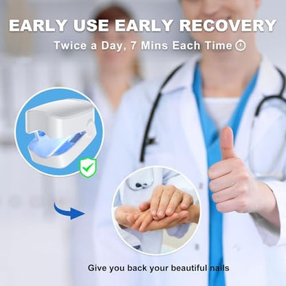 Side profile of ZZP white nail treatment clamp for onychomycosis therapy.