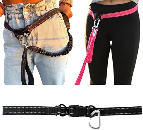 Shed Defender dog leash belt demonstrating secure buckle closure