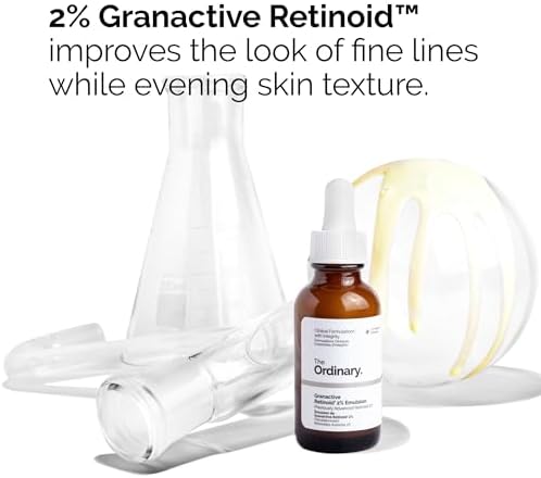 Milky retinoid emulsion that may improve skin texture and smoothness