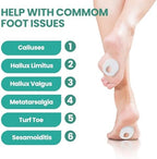 Welnove foot protectors showing the hollow center design for pressure reduction.
