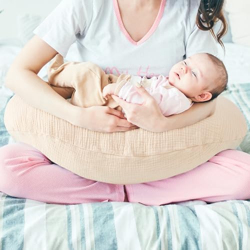 Close up of soft breathable muslin cotton texture