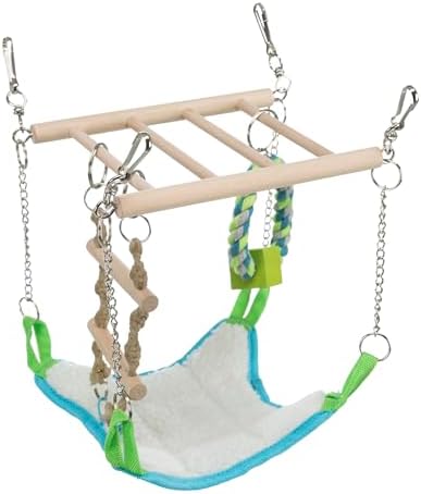 Trixie small animal suspension bridge mounting clips close up