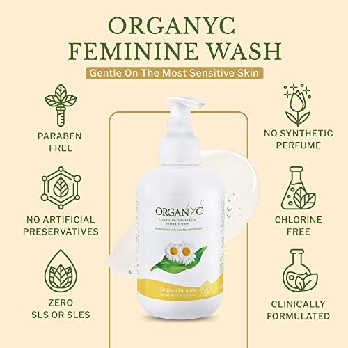 Organic chamomile and calendula feminine wash for sensitive skin care